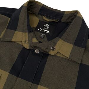 Flylow Men's Handlebar Tech Flannel Check Snap Shirt Capers/Black Large